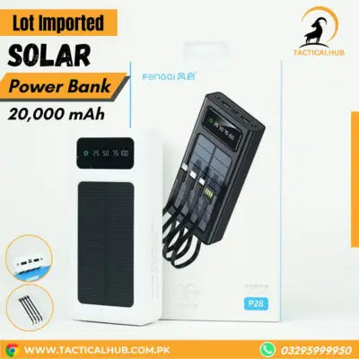 Solar Power Bank 20000mAh - Lot Imported