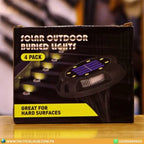Outdoor Solar LED Ground Disk Lights – Set of 4