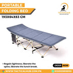 Portable Folding Outdoor Bed with Padded Pillow