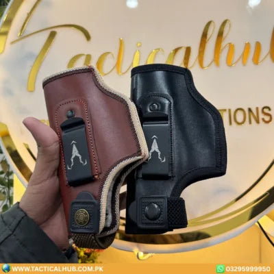 Premium-Grade Leather Pistol Pouch for Safe Carry
