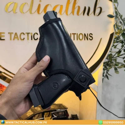 Premium-Grade Leather Pistol Pouch for Safe Carry