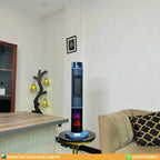 Premium Tower Heater with Realistic Flame Display