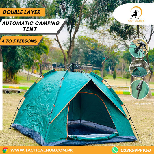 Double Layer Waterproof Outdoor Automatic Camping Tent - 4 person