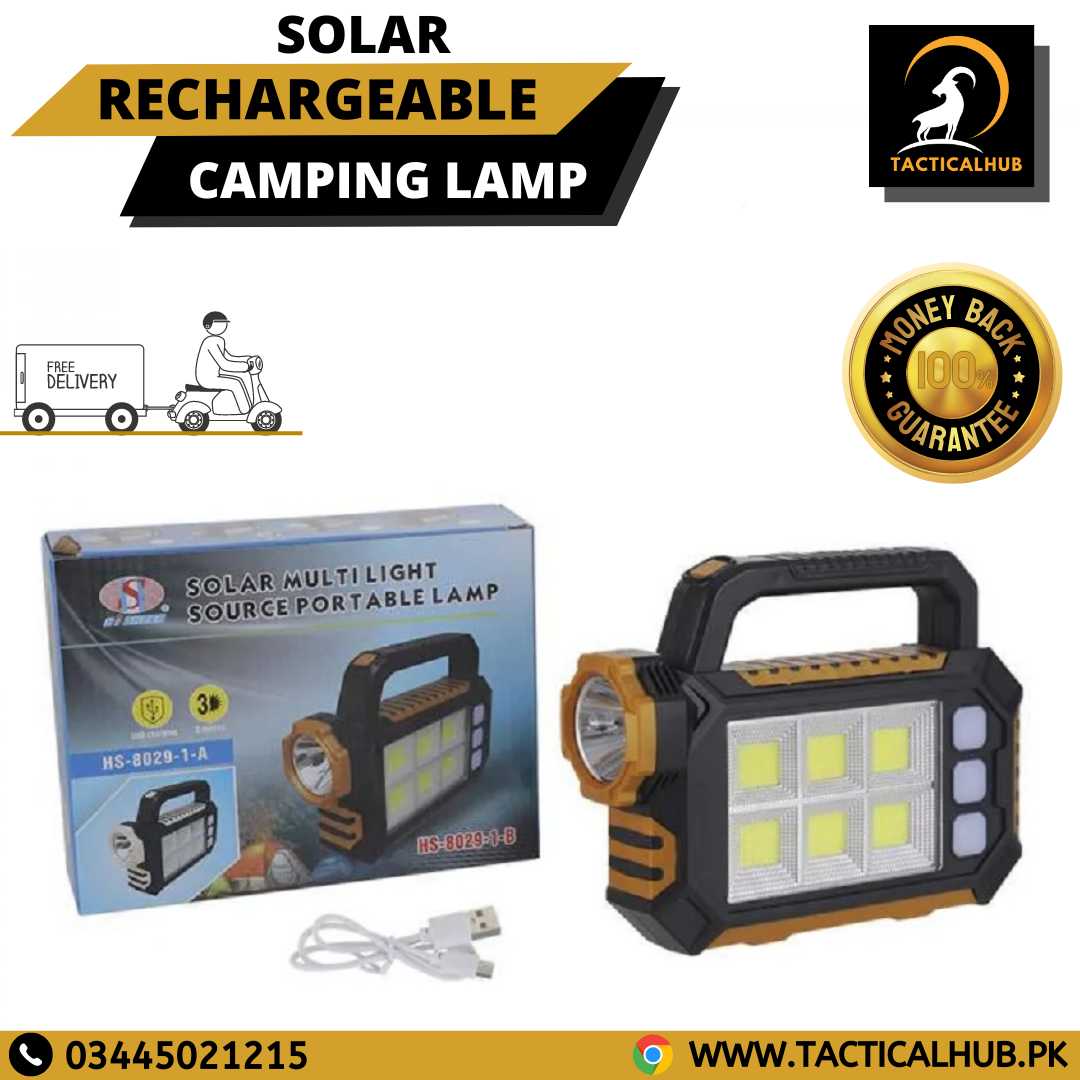 Solar Rechargeable Camping Lamp