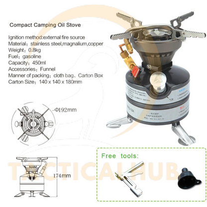 Tactical Gasoline Portable Stove | For Camping/Family