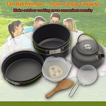 Portable Outdoor Cooking Set Tableware for Camping Picnic Hiking