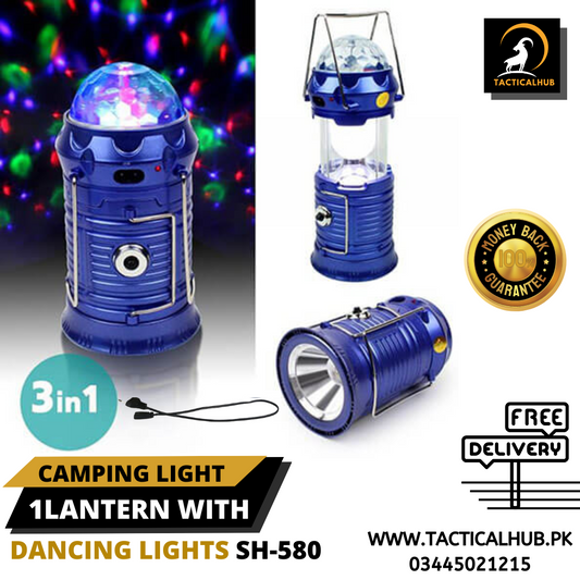 1W+6LED +3 color LED Magic Camping light