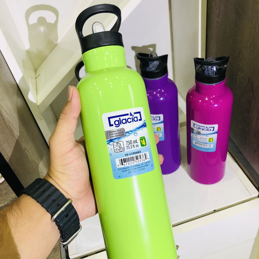 Double-Wall Vacuum Water Bottle with Straw