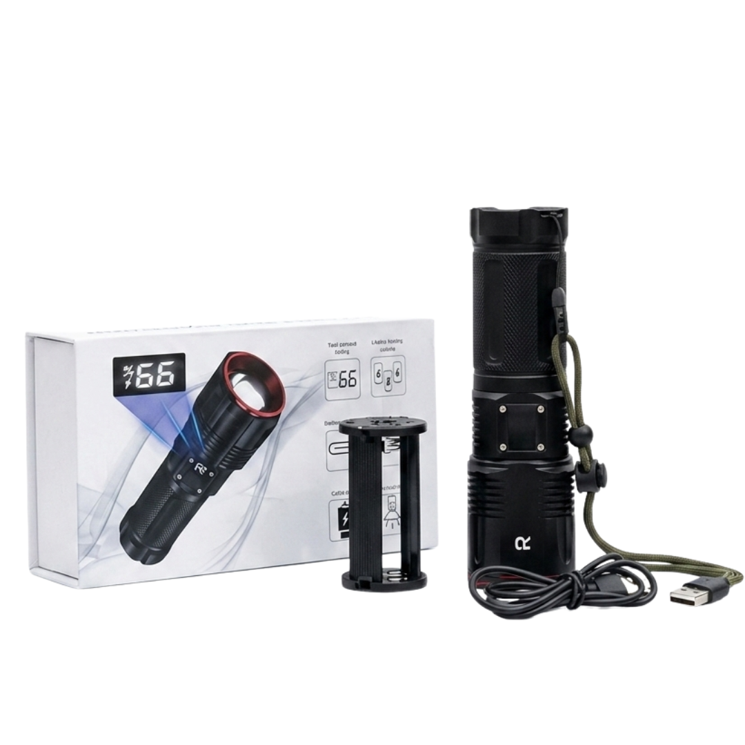 Imported Digital Flash Light Torch - 10000 mAH