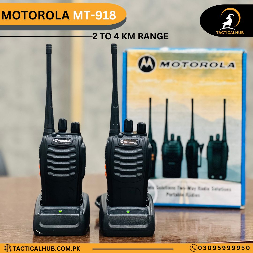 Motorola MT-918 Walkie Talkie - 2 to 4 KM Range - Pair