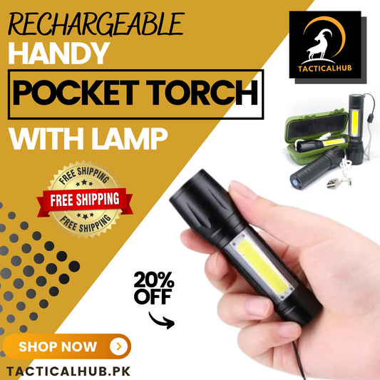 Rechargeable Handy Pocket Torch with Lamp