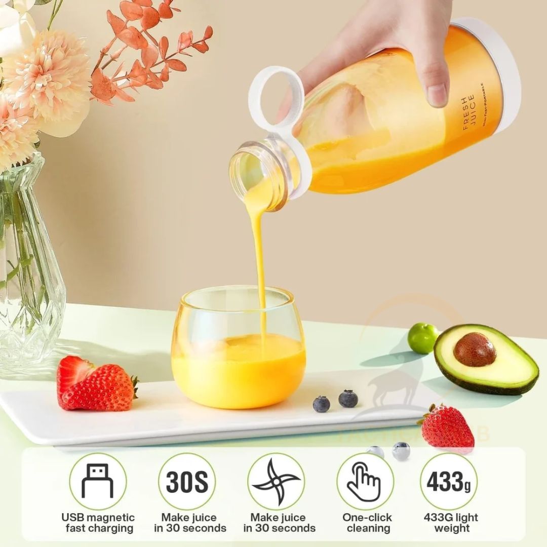 Electric Portable Usb Juicer Bottle Blender - 420 ml