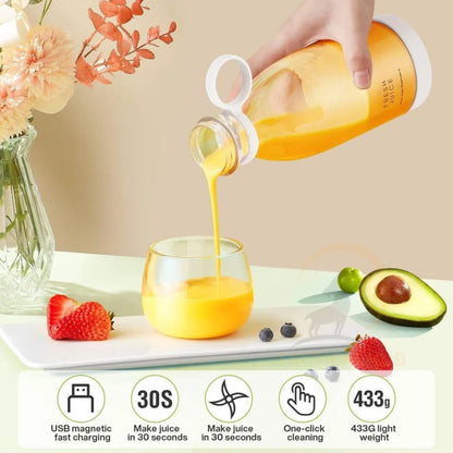 Electric Portable Usb Juicer Bottle Blender - 420 ml