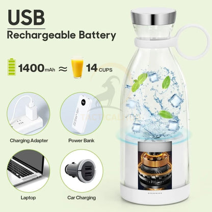 Electric Portable Usb Juicer Bottle Blender - 420 ml