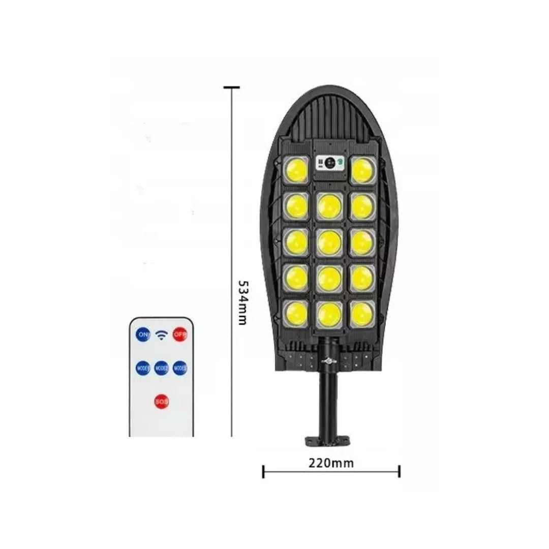 SOLAR STREET LAMP 364 LED 1400W + REMOTE CONTROL + METAL HOLDER